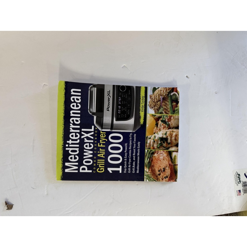 PowerXL Grill Air Fryer 1000 Mediterranean Recipes Cookbook Softcover Booklet